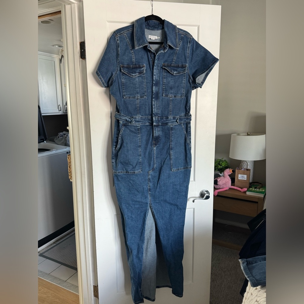Good American denim jumpsuit dress